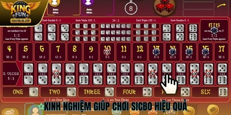 Kinh nghiệm giúp chơi Sicbo hiệu quả